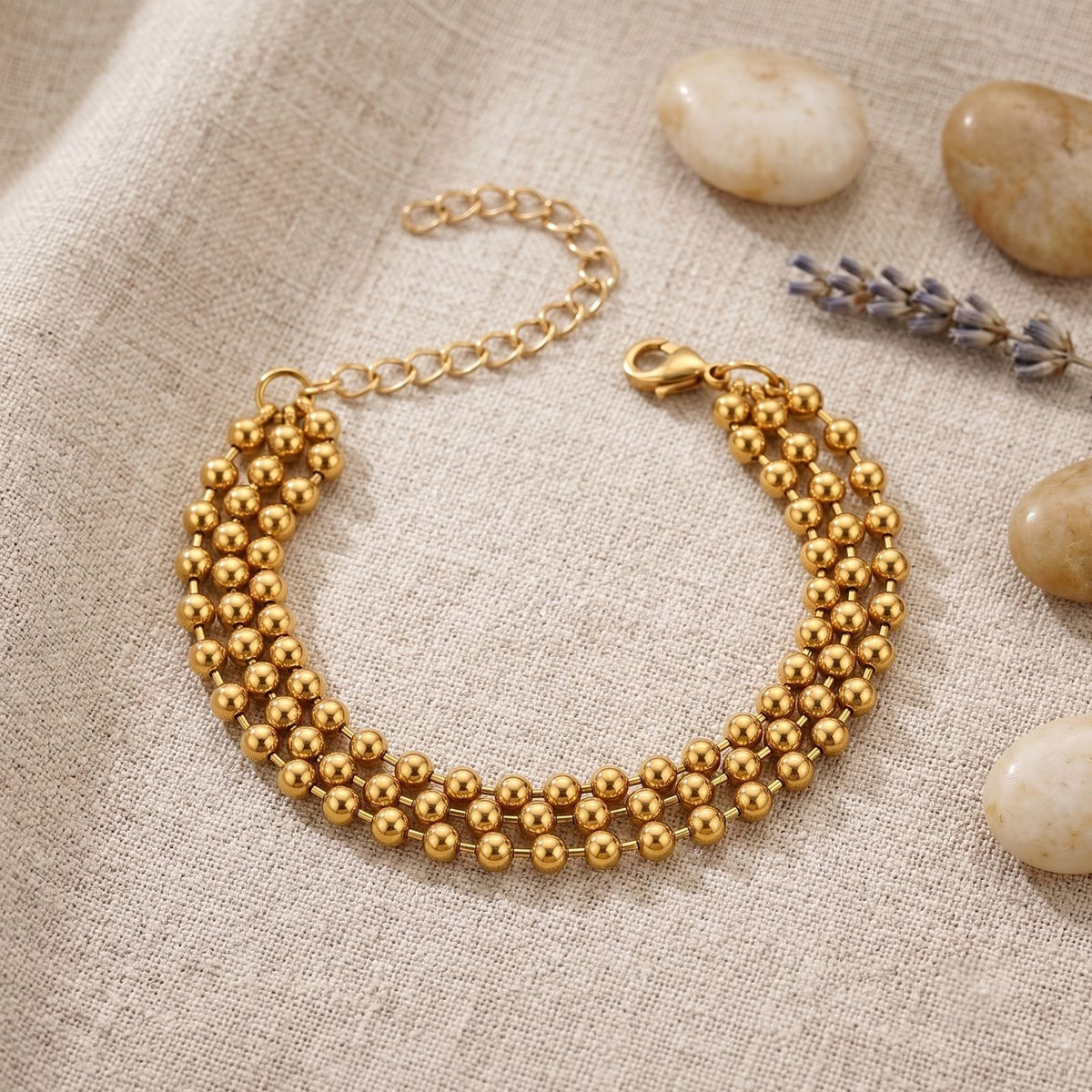 Classy Two-Tone Beaded Bracelet