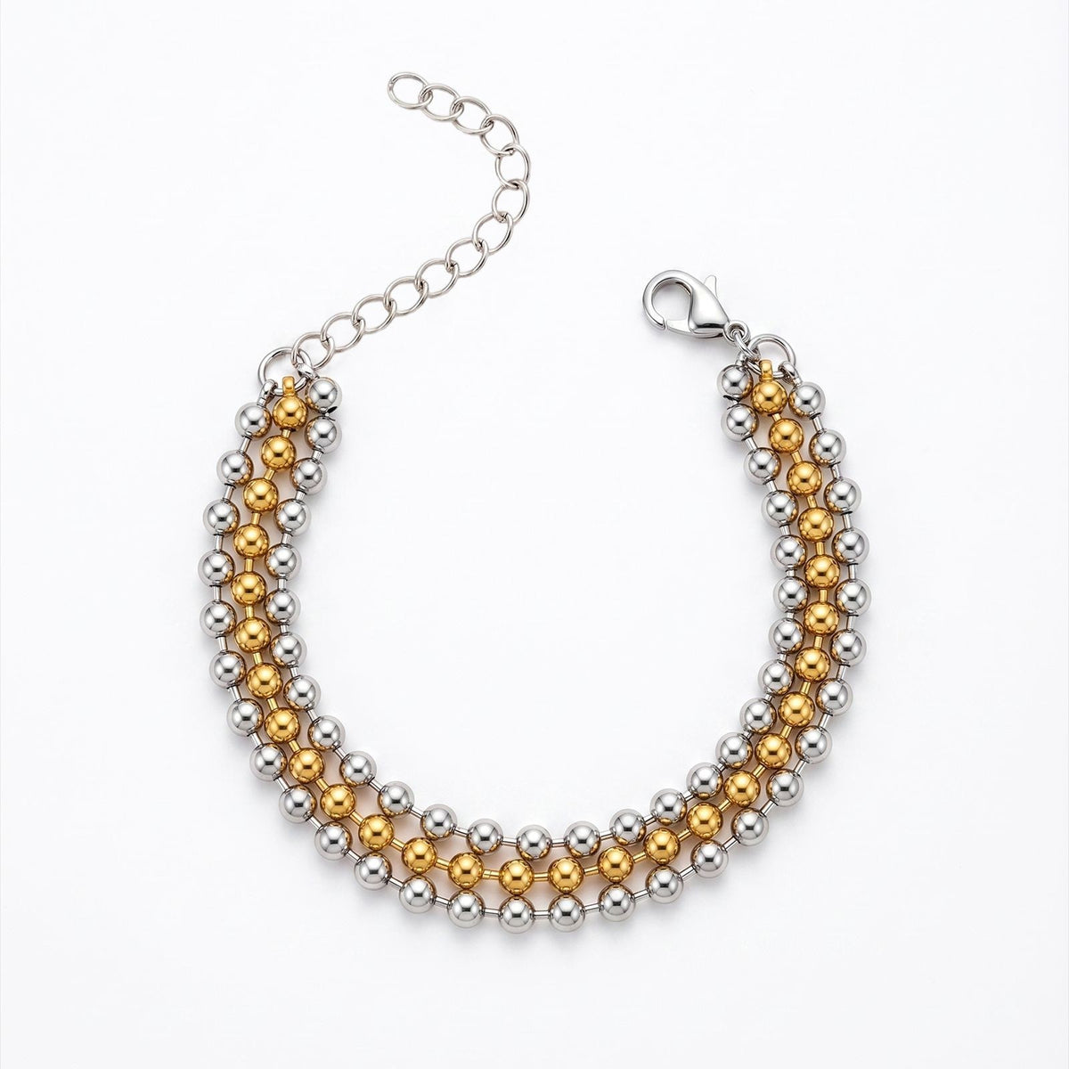 Classy Two-Tone Beaded Bracelet