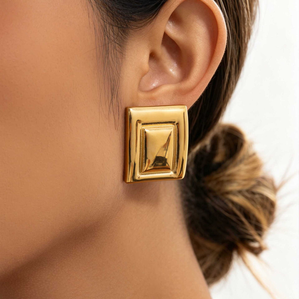 Classy Geometric Square Stud Earrings