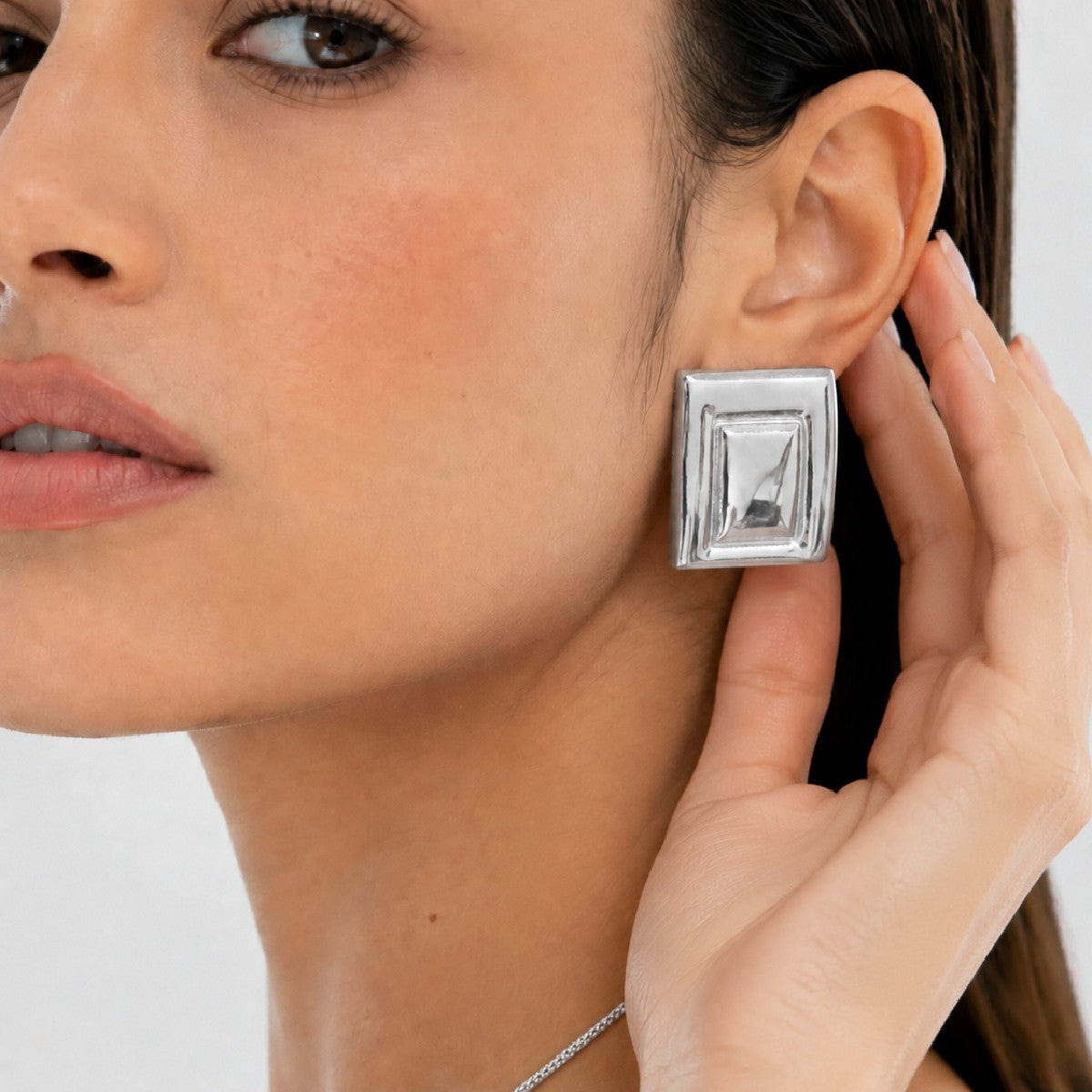 Classy Geometric Square Stud Earrings