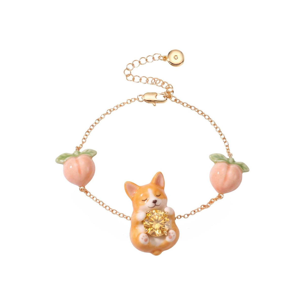 Dainty Animal Cubic Zirconia Charm Bracelet