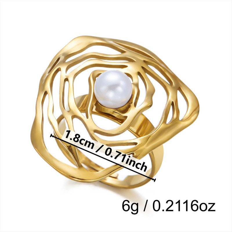 Classy Wire Wrapped Rose Open Ring