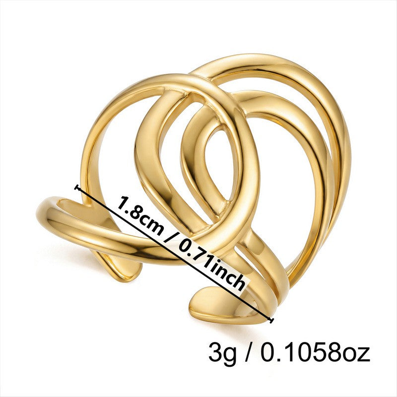 Classy Wire Wrapped Rose Open Ring