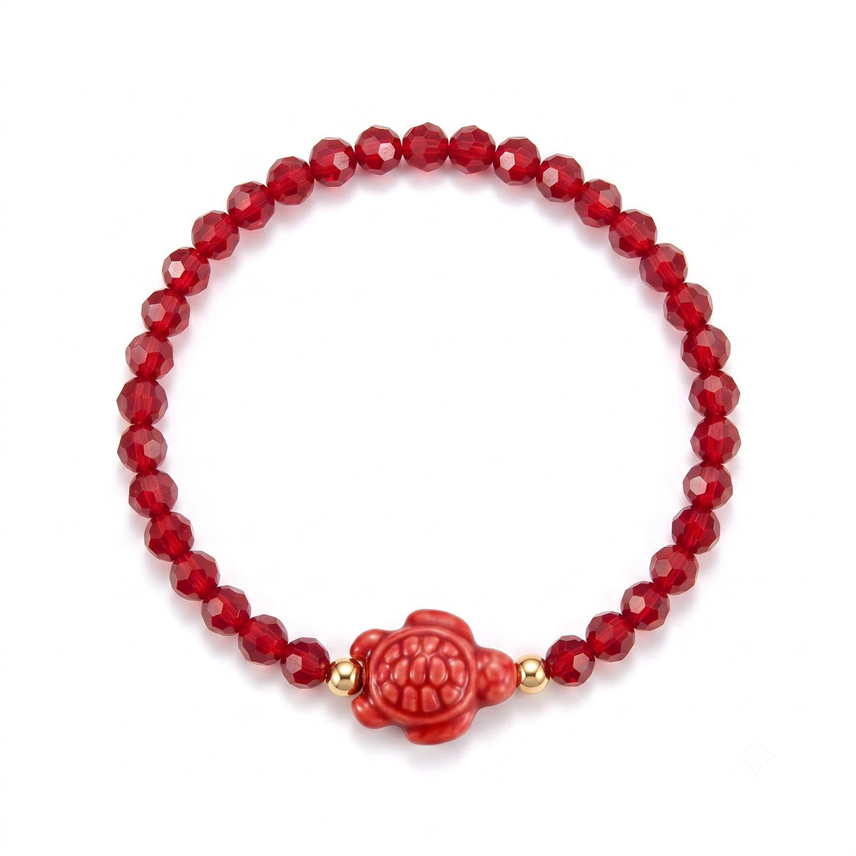 Colorful Faceted Glass Turtle Bracelet