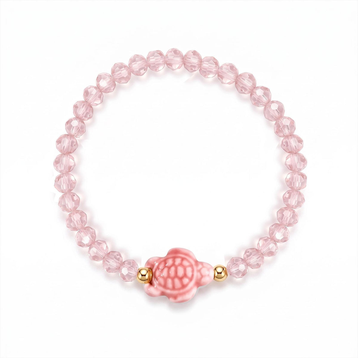 Colorful Faceted Glass Turtle Bracelet