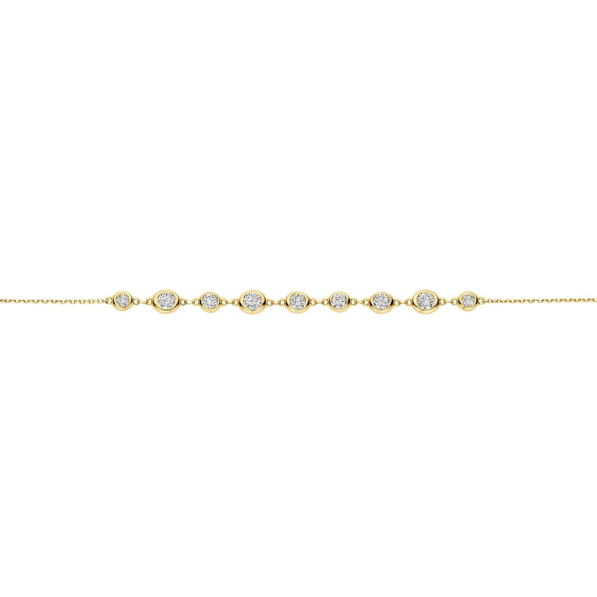 5pc Dainty Mixed Shape Zirconia Bracelet Set