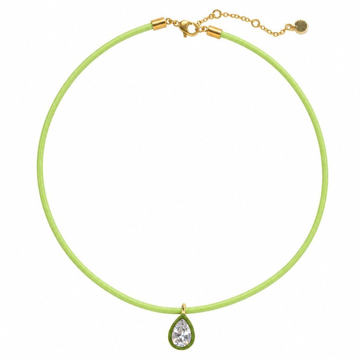 Colorful Geometric Cord Choker Necklace