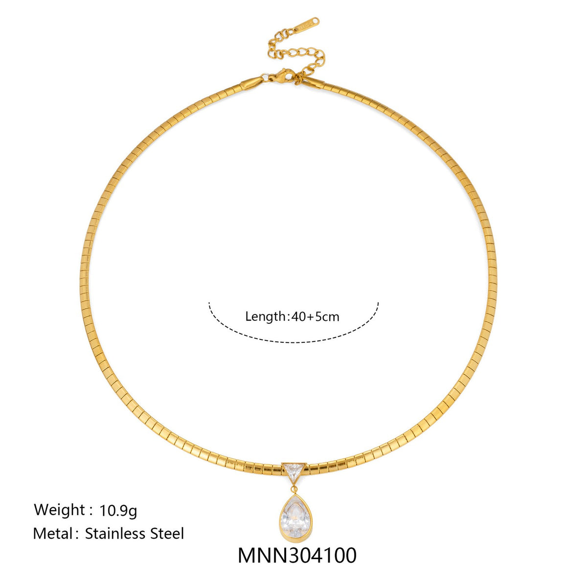 14k Dainty Layered Teardrop Choker Necklace