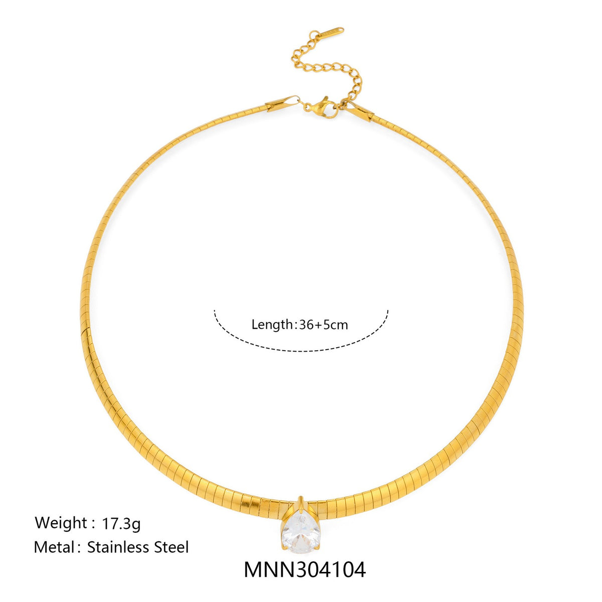14k Dainty Layered Teardrop Choker Necklace
