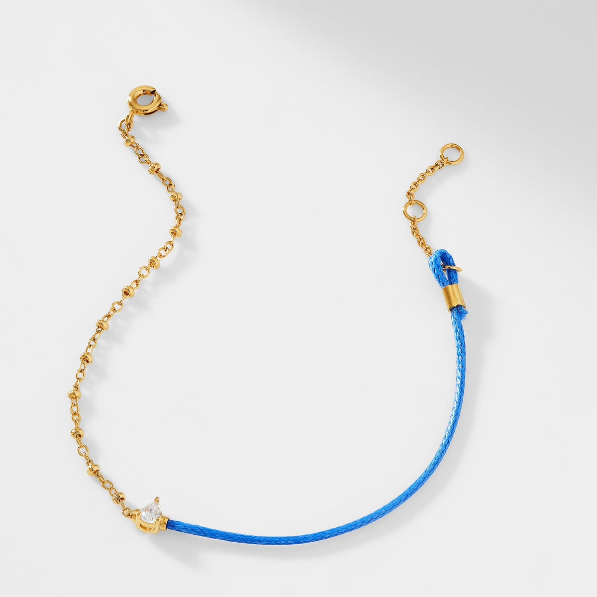 Dainty Teardrop CZ Cord Bracelet