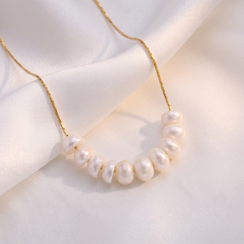 Dainty Faux Pearl Strand Necklace