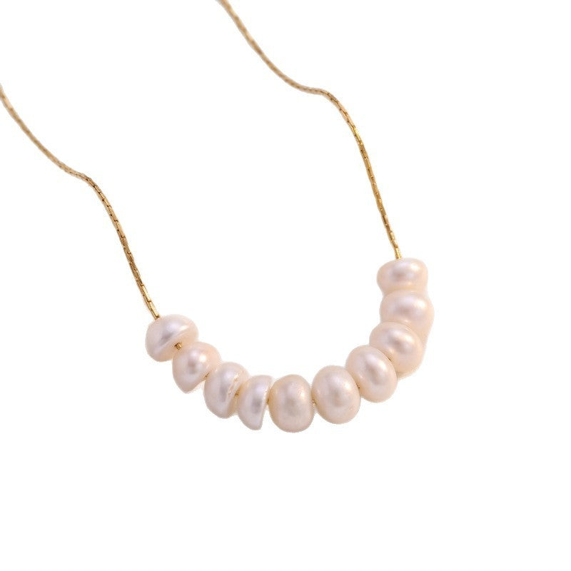 Dainty Faux Pearl Strand Necklace