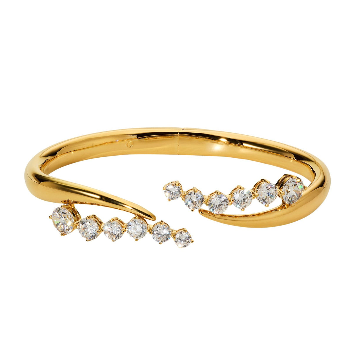 Classy Mixed Cut Rhinestone Cuff Bracelet Set