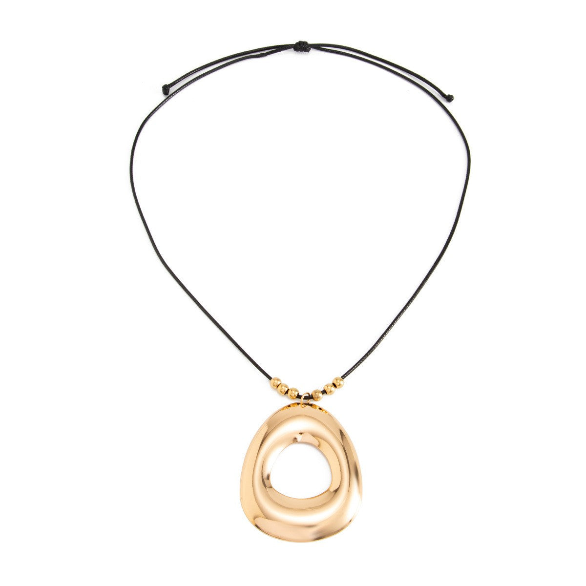 Boho Geometric Cutout Cord Necklace
