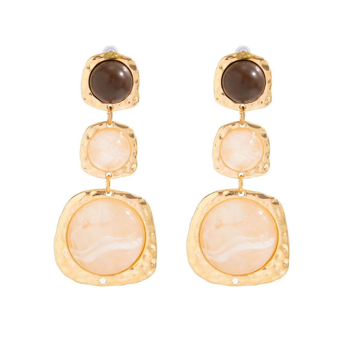 Classy Geometric Faux Marble Drop Earrings