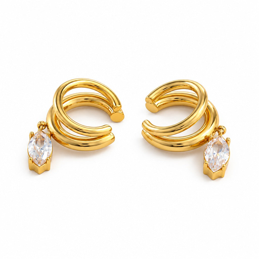 Classy Geometric Teardrop Ear Cuff