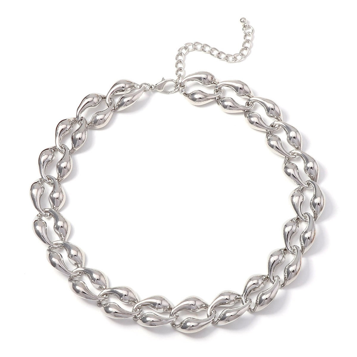 Classy Vintage Geometric Chain Necklace and Bracelet Set