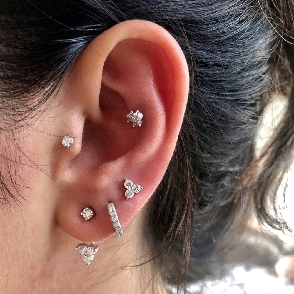 Classy Cubic Zirconia Ear Jacket Earrings
