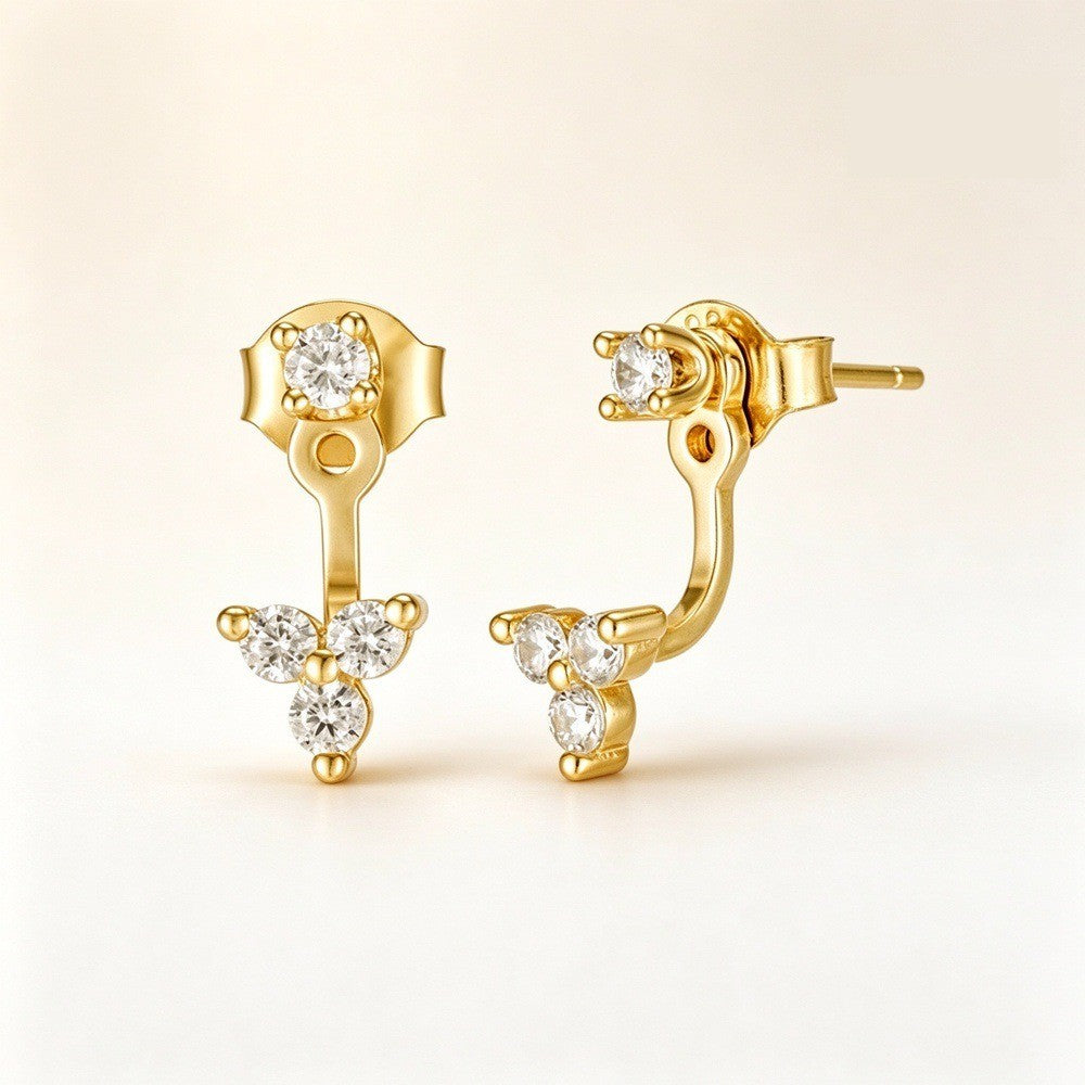 Classy Cubic Zirconia Ear Jacket Earrings