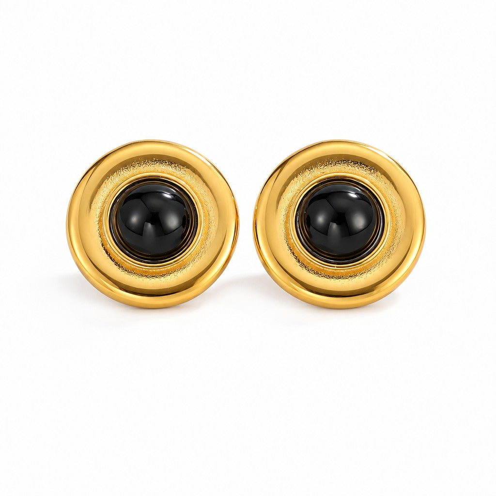 Classy Geometric Stone Stud Earrings