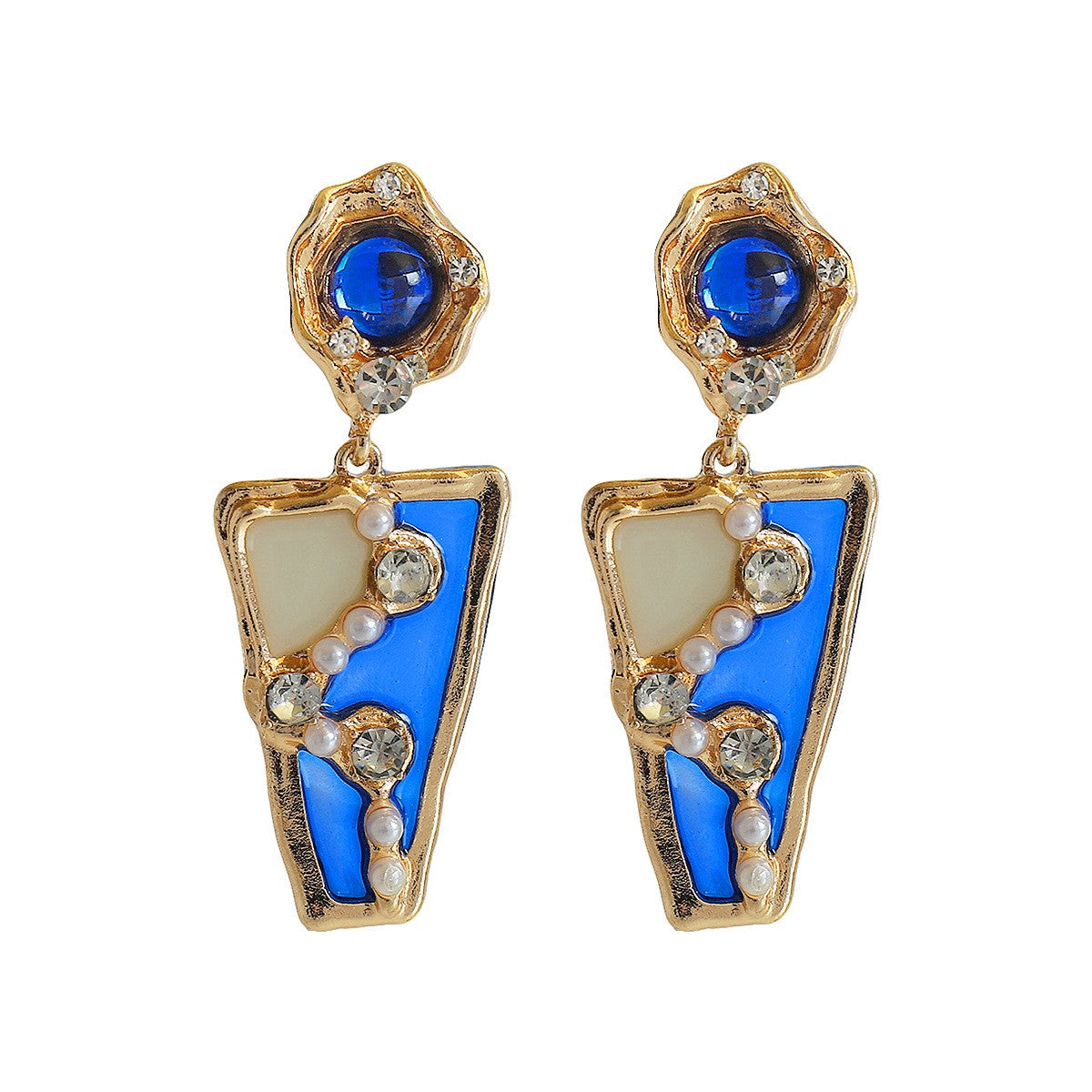 Classy Vintage Geometric Pearl Drop Earrings
