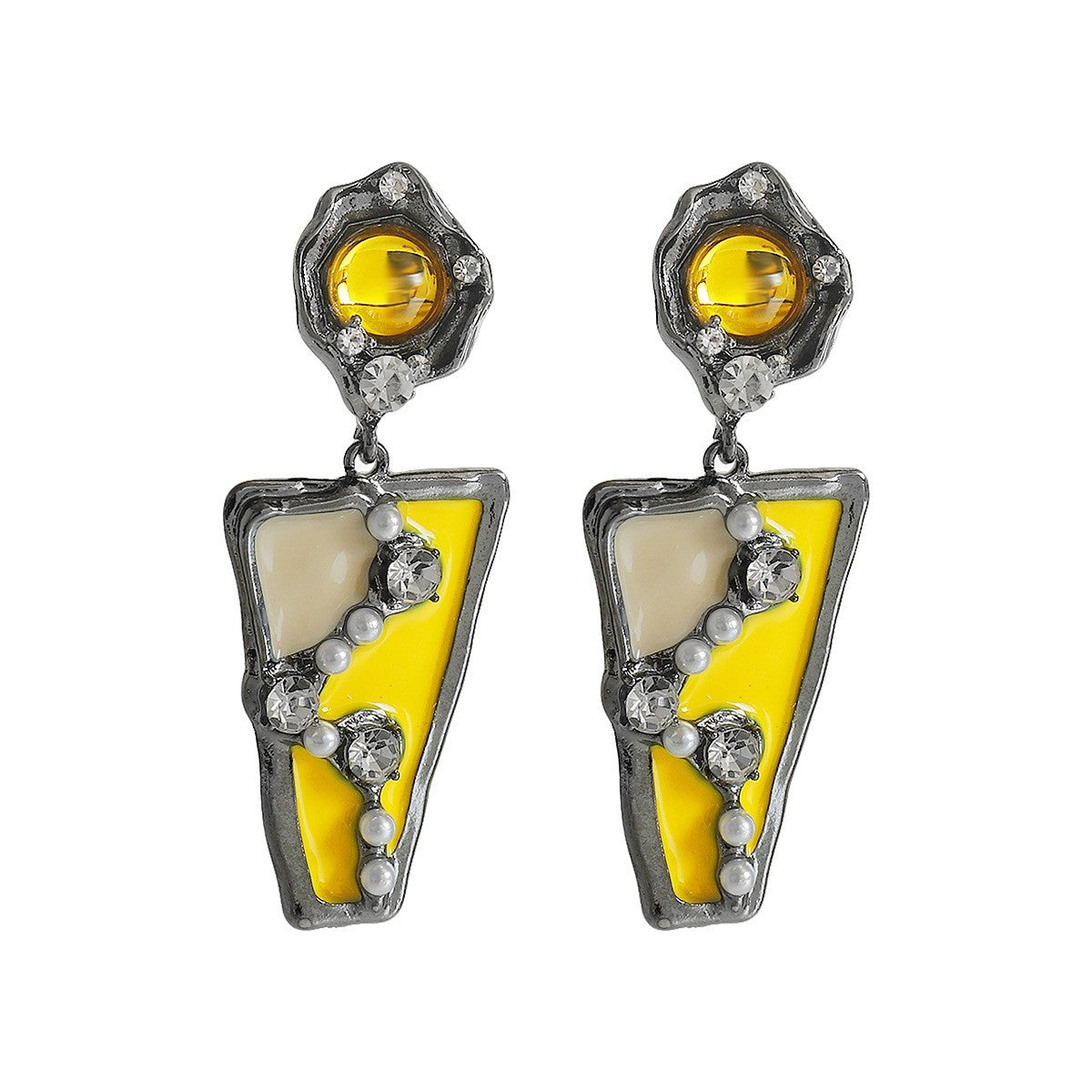 Classy Vintage Geometric Pearl Drop Earrings