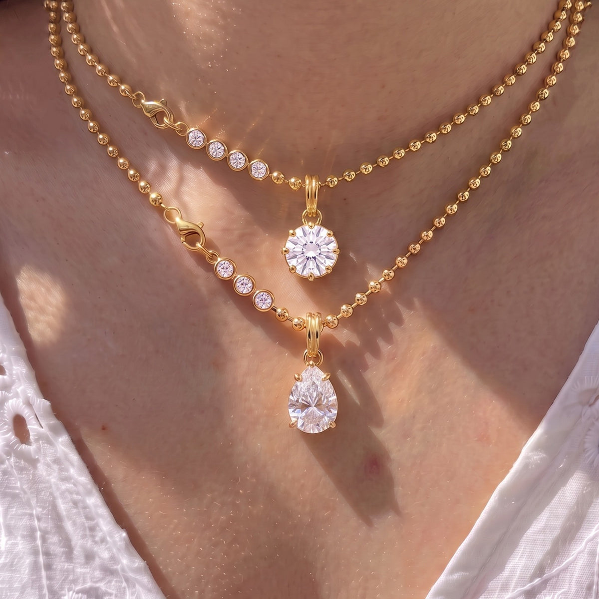 Boho Solitaire Heart Pendant Necklace