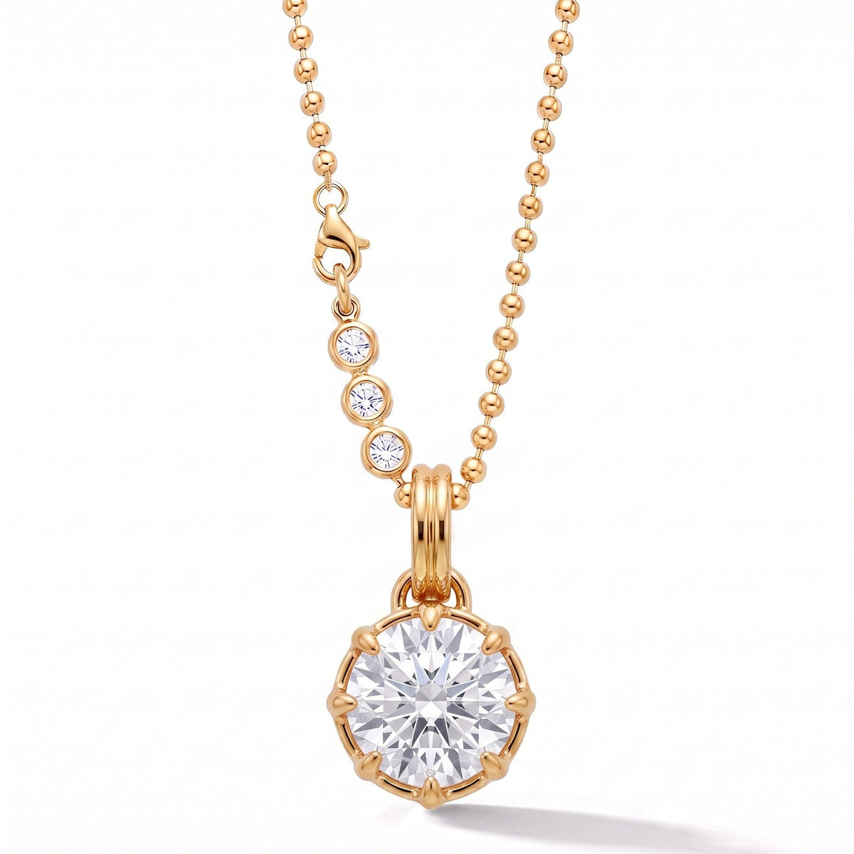 Boho Solitaire Heart Pendant Necklace