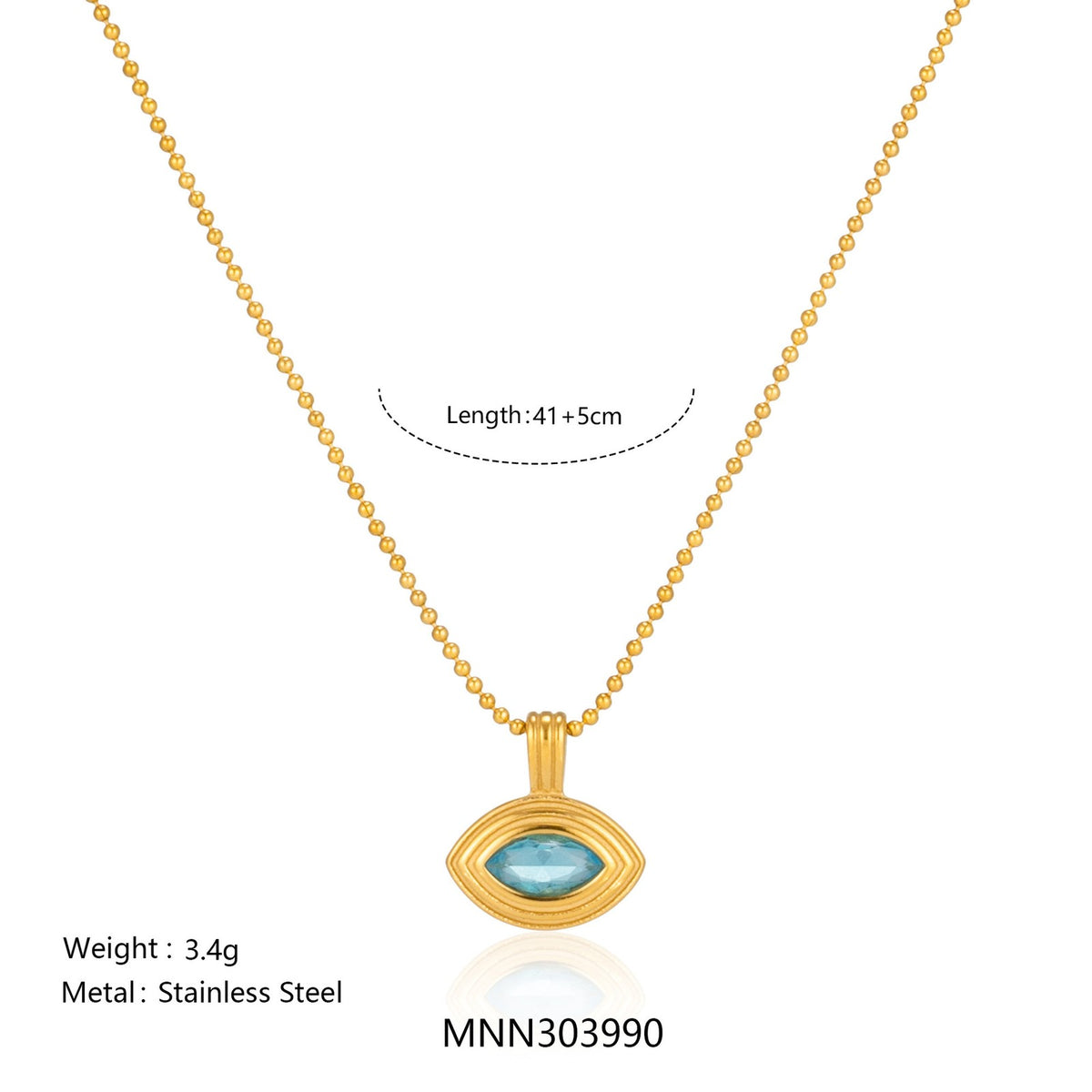 18k Dainty Layered Evil Eye Necklace Set