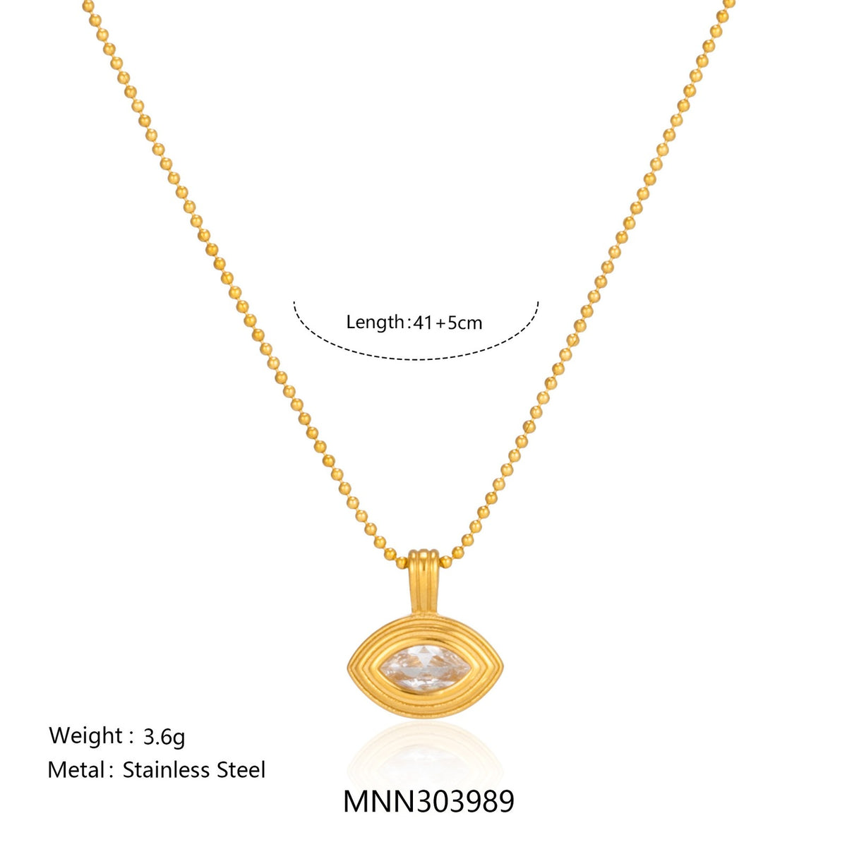 18k Dainty Layered Evil Eye Necklace Set