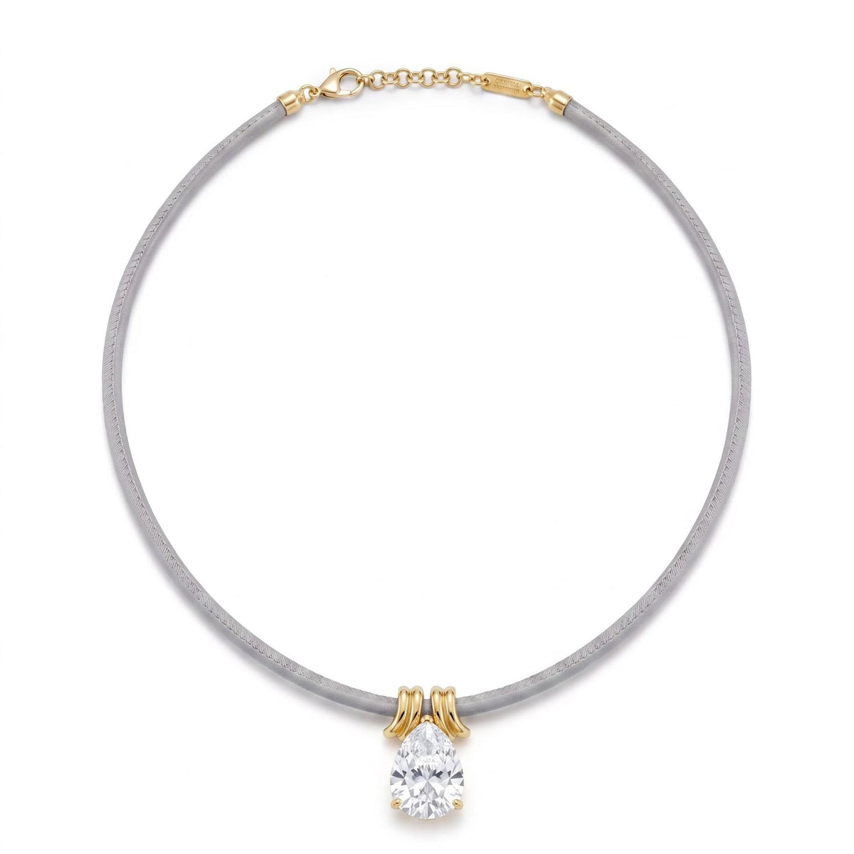 Classy Mixed Cut Zirconia Cord Necklace Set