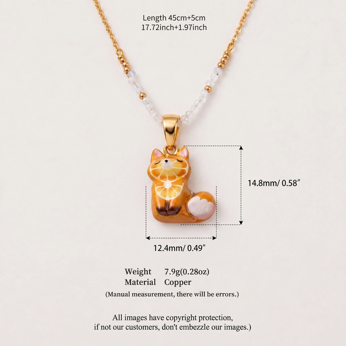 Dainty Layered Enamel Animal Charm Necklace
