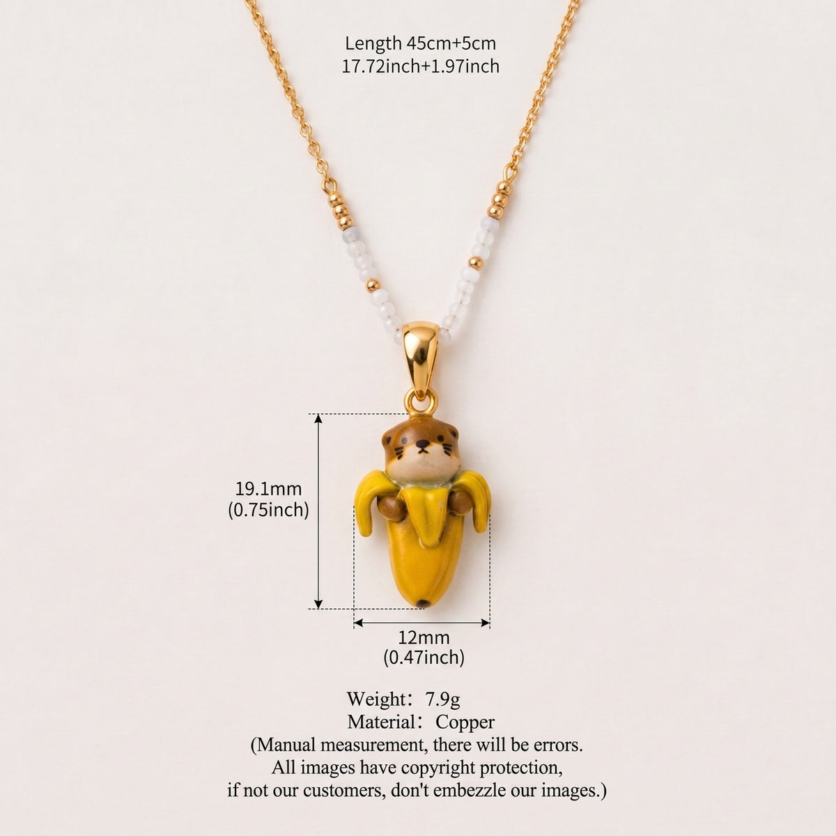 Dainty Layered Enamel Animal Charm Necklace