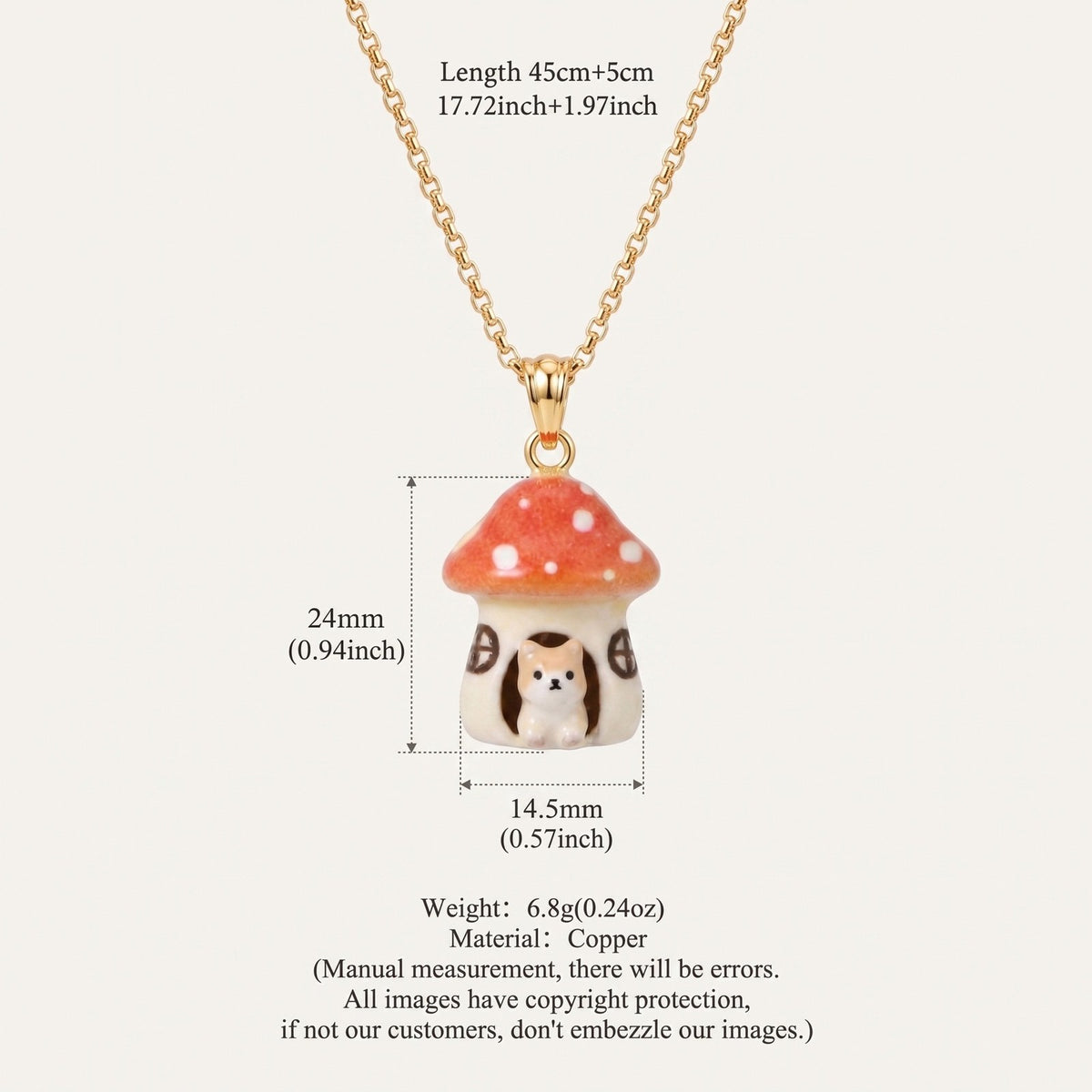 Dainty Layered Enamel Animal Charm Necklace