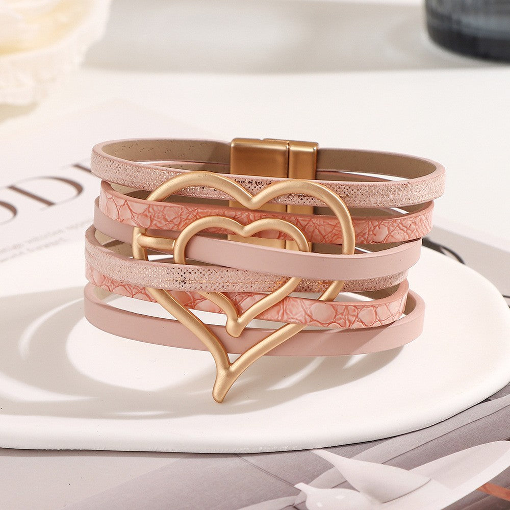 Boho Vintage Woven Leather Wrap Bracelet