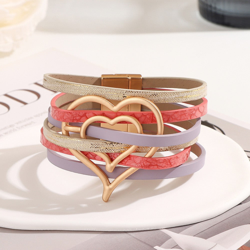 Boho Vintage Woven Leather Wrap Bracelet