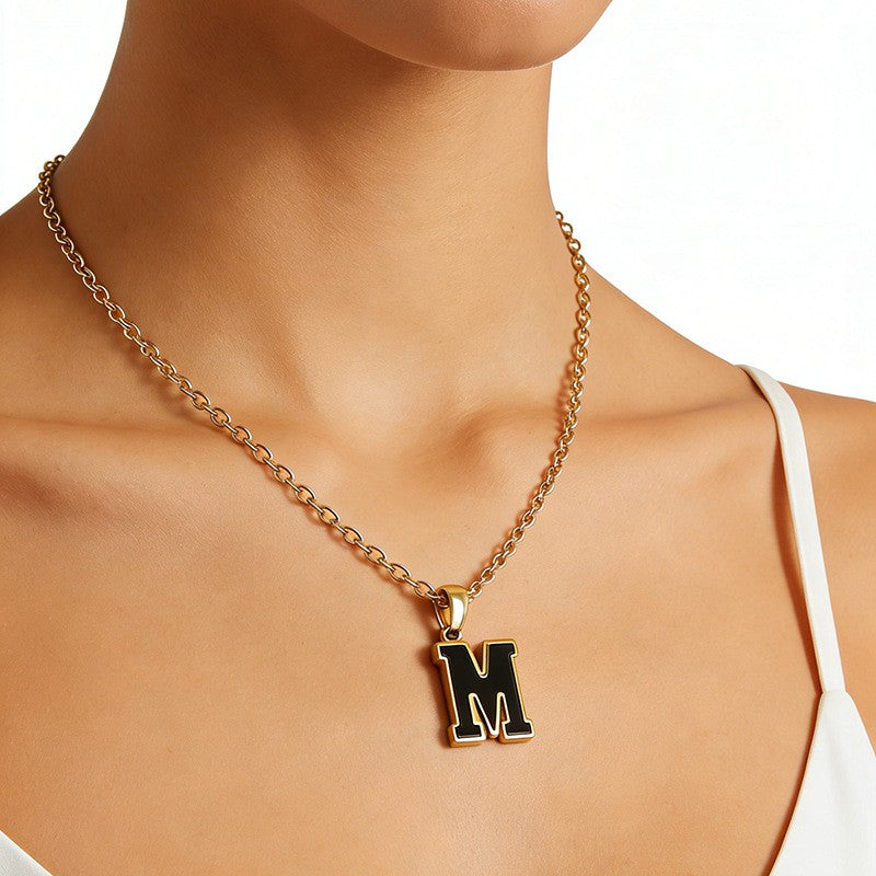 Dainty Pearl Letter Initial Necklace
