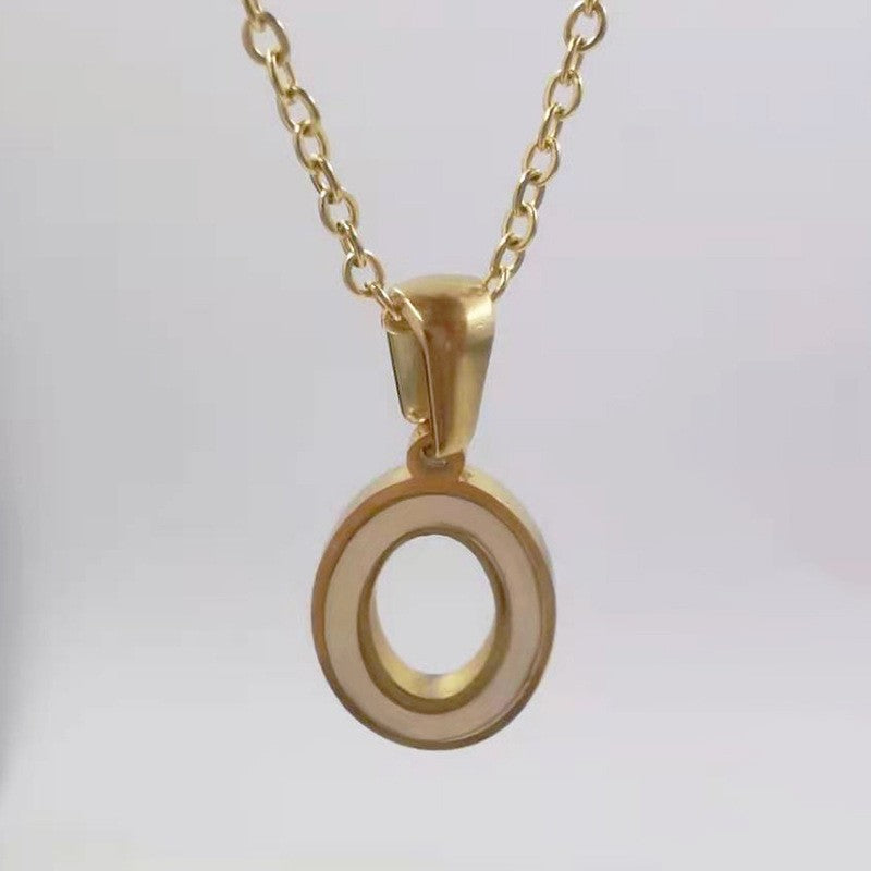 Dainty Pearl Letter Initial Necklace