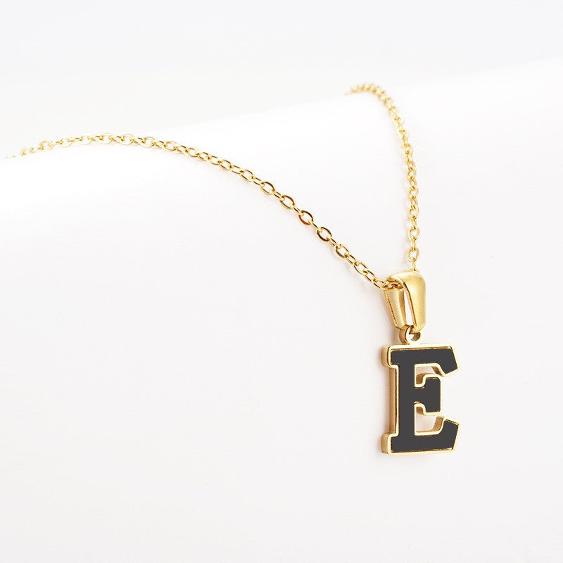 Dainty Pearl Letter Initial Necklace