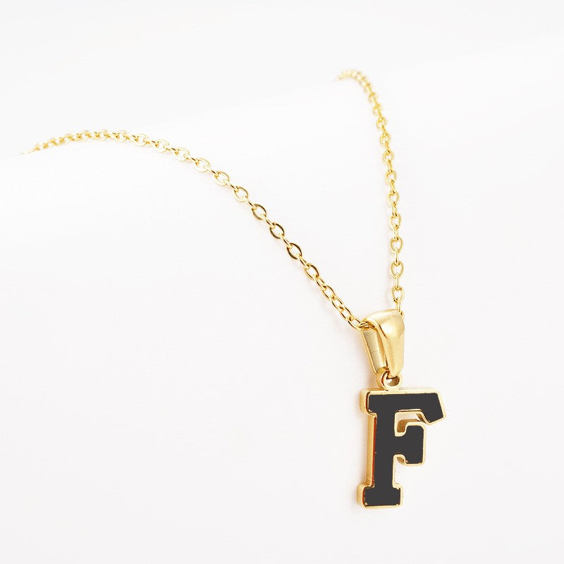 Dainty Pearl Letter Initial Necklace