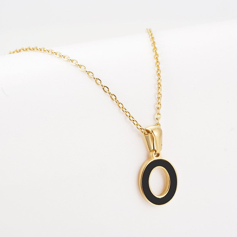 Dainty Pearl Letter Initial Necklace