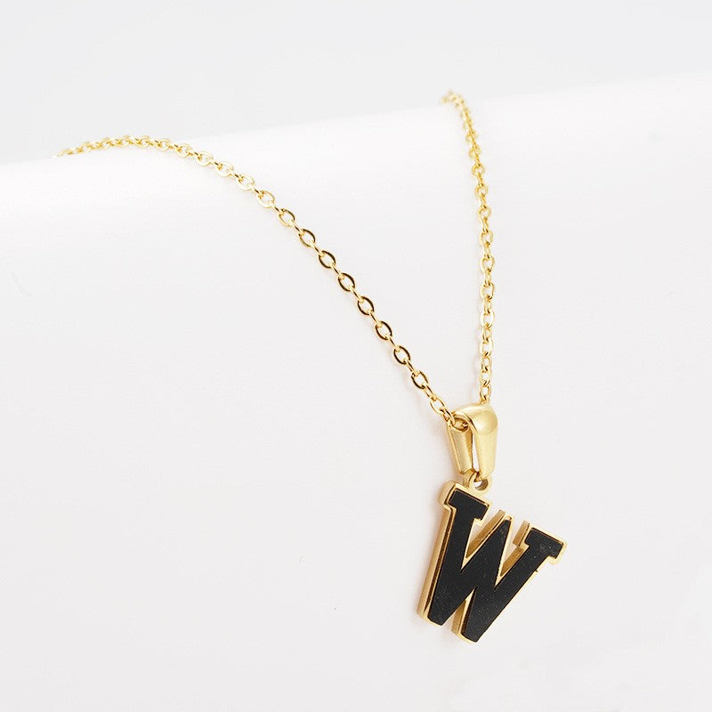 Dainty Pearl Letter Initial Necklace