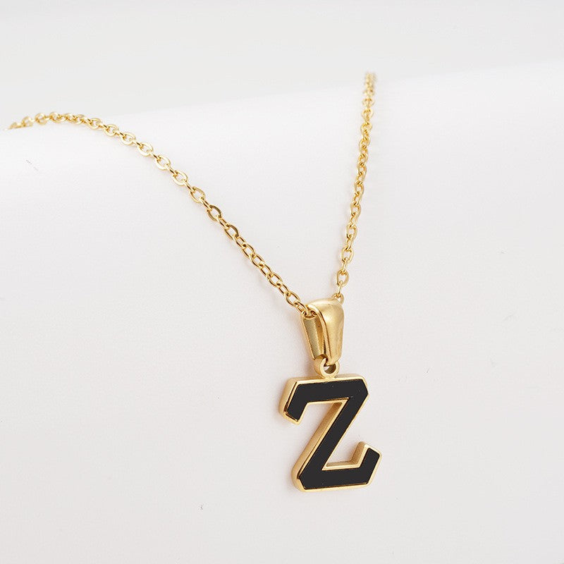 Dainty Pearl Letter Initial Necklace