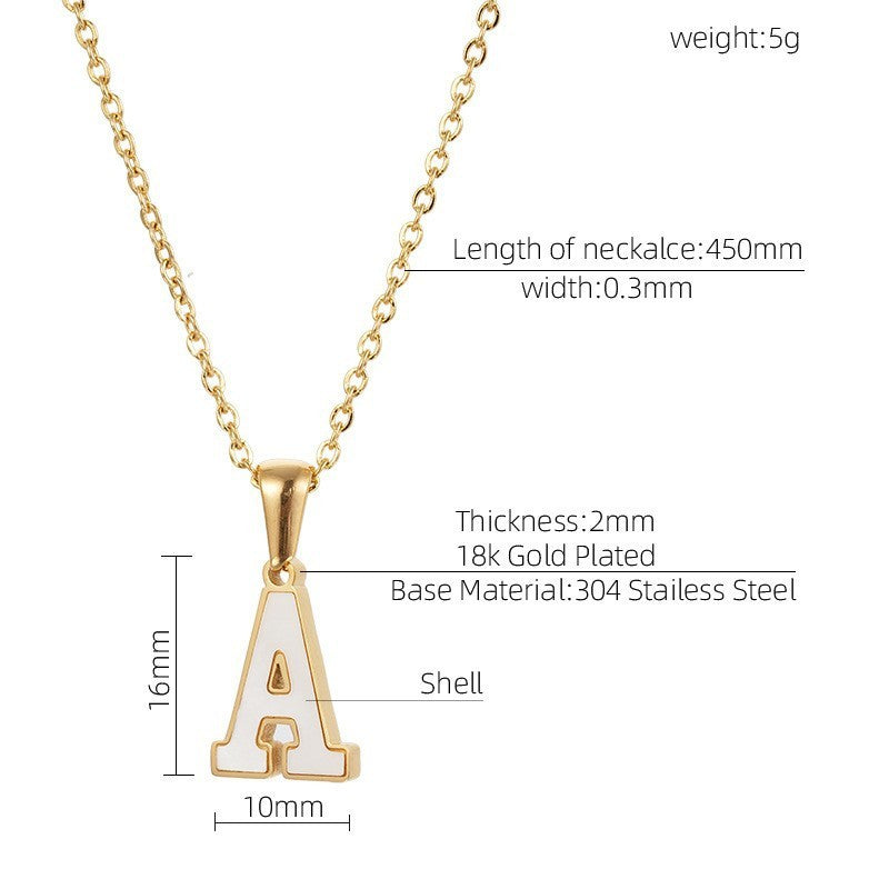 Dainty Pearl Letter Initial Necklace
