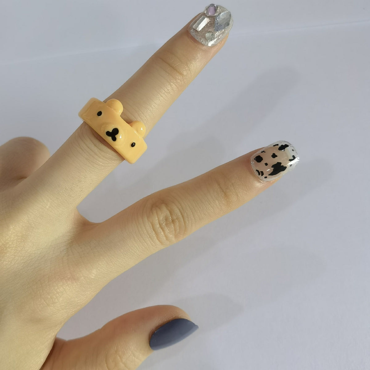 Sweet Pastel Animal Resin Ring Set