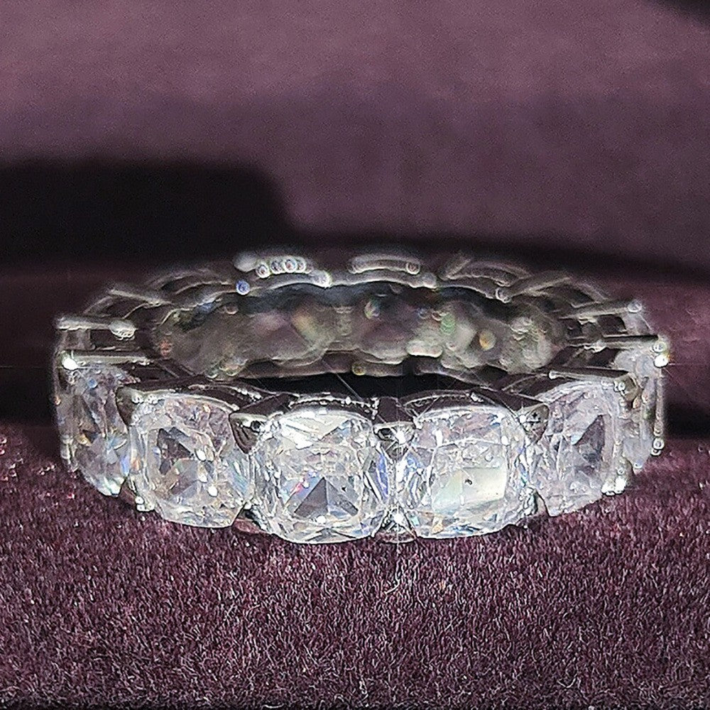 Classy Square Cut Zircon Eternity Ring