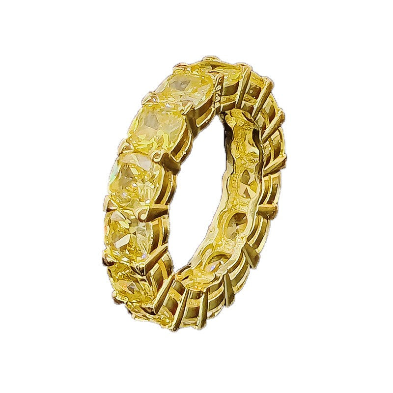 Classy Square Cut Zircon Eternity Ring
