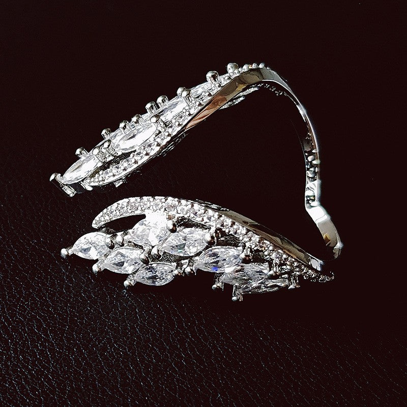 Romantic Marquise Zirconia Wing Ring