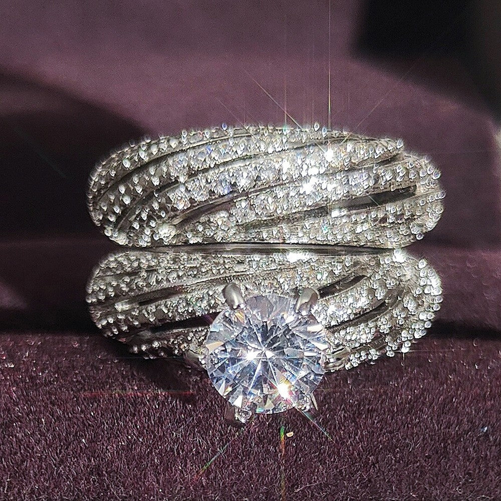 Classy Pave Bridal Ring Set
