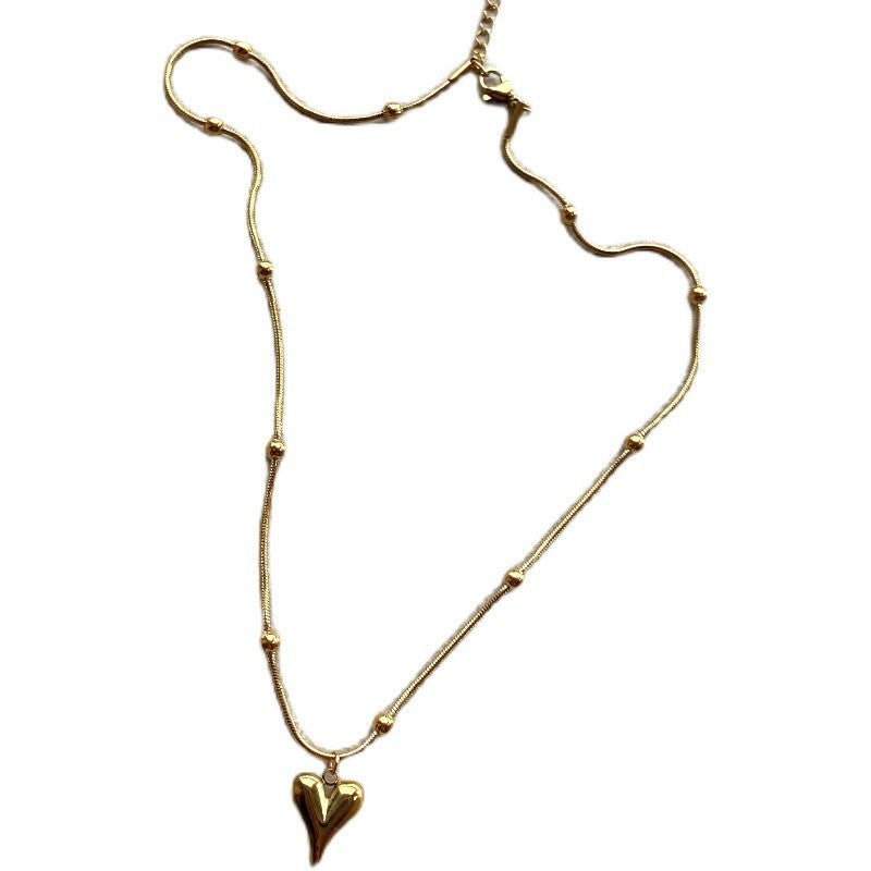 18k Dainty Layered Heart Necklace
